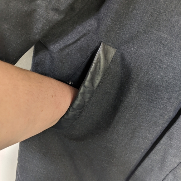 Mackage Damari Wool Flannel Down Puffer Coat Jacket Gray Size 42 - Picture 4 of 16